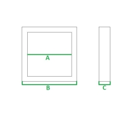 Panel LED natynkowy kwadrat Bingo 12W 3CCT-30035