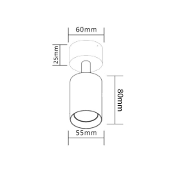 Kinkiet GU10 LED Bardo ruchomy x1 czarny-30601