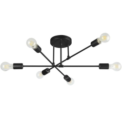 Żyrandol LED E27 Eliot 70cm x6 czarny-30691