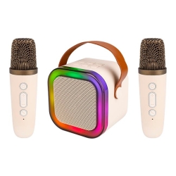 Głośnik Bluetooth przenośny karaoke - 2 mikrofony-32365