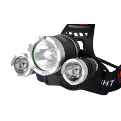 Latarka LED czołowa 5W T6 CREE + 2XPE CREE akumula-33308